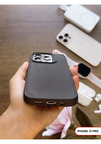 Apple iPhone 13 Pro Uyumlu Kamera Korumalı Darbeye Dayanıklı Renk Atmayan Keep Silikon Kılıf Siyah