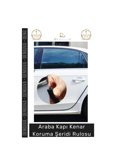 Fitilşerit Otomobil Kapı Kenar Metal Klipsli Kauçuk Esnek Darbe Çizilme Koruma Fitil Şeridi Rulosu