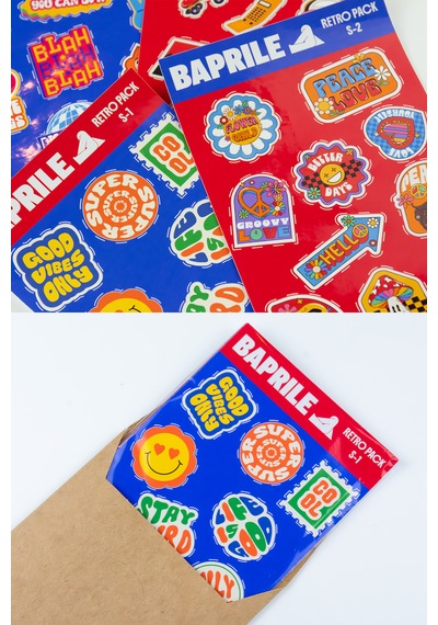 Retro Y2k 90 Lar Pozitif Sticker Paketi 4 Sayfa 41 Parça Etiket Seti Çok Renkli