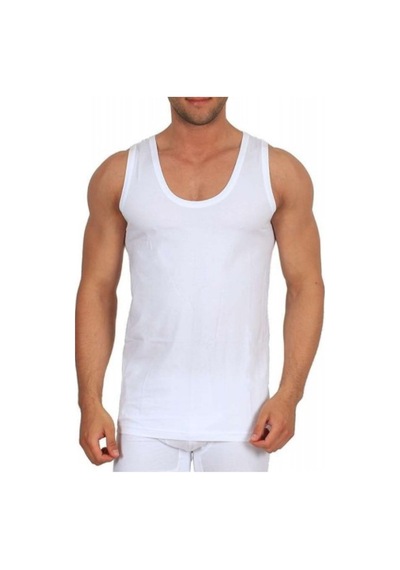 Erkek Beyaz 6'lı Paket Atlet % 100 Pamuk 0101 Beyaz