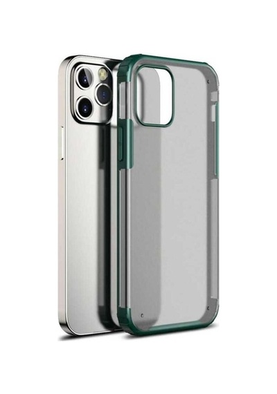 Apple Uyumlu iPhone 12 Pro Kılıf Zore Volks Kapak Koyu Yeşil