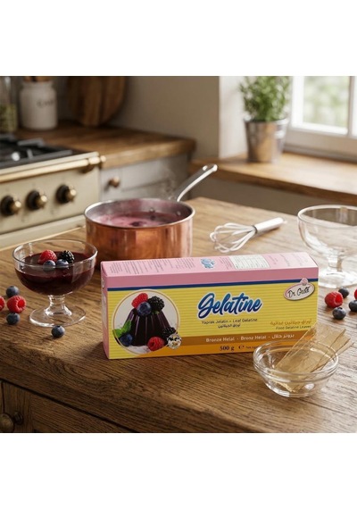Yaprak Jelatin 500 Gr Helal Sertifikalı Pastacılık Ve Tatlılar İçin Jel Oluşturucu