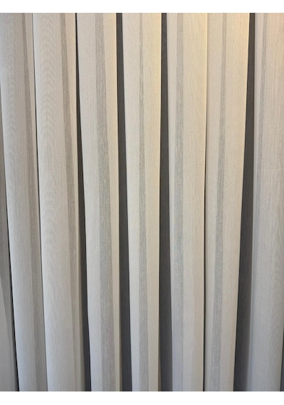Desensiz Vakko Bambu Sade Desenli 1-3 Sık Pile Tül Perde, Etekleri Kurşunlu Kırışmaz Tül Perde Kırık Beyaz