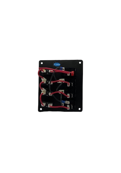 Tekne Karavan 4lü Sigort Paneli Otomatik - Marin Sigorta Paneli Siyah