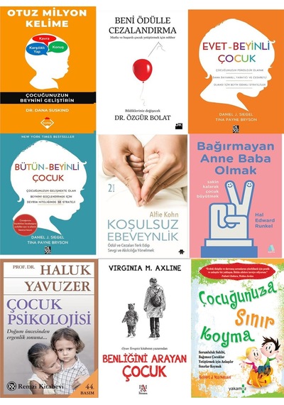 Çocuk Gelişim Seti 9 Kitap Set Otuz Milyon Kelşme Beni Ödülle Cezalandırma +7 Kitap