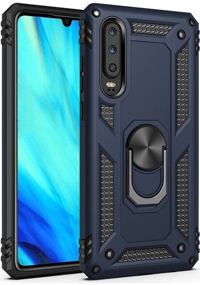 Teleplus Huawei P Smart Pro 2019 Kılıf Tank Koruma Vega Standlı Yüzüklü Mıknatıslı
