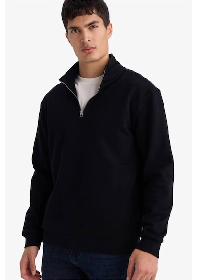 Defacto Dik Yaka Yarım Fermuarlı Sweatshirt F9323ax26spbk81 Siyah-bk81 Defacto Dik Yaka Yarım Fermuarlı Sweatshirt F9323ax26spbk81 Siyah-bk81