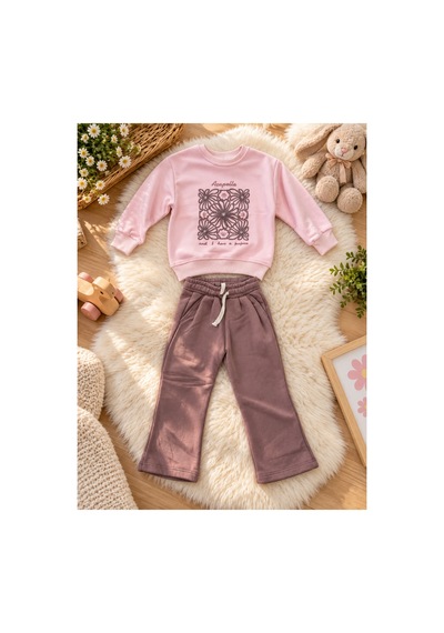 Uğur Bebe %100 Pamuk Kız Çocuk Eşofman Takımı Acapella Çiçek Baskılı Sweatshirt İspanyol Paça Pantolon Pembe Kahverengi Pembe Kahverengi Uğur Bebe %100 Pamuk Kız Çocuk Eşofman Takımı Acapella Çiçek Baskılı Sweatshirt İspanyol Paça Pantolon Pembe Kahverengi Pembe Kahverengi