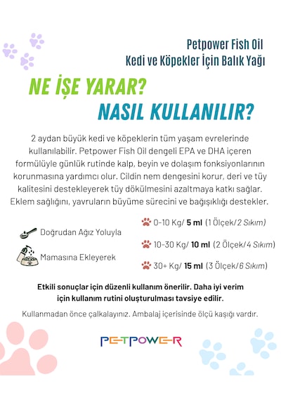 Kedi Köpek Balık Yağı Fish Oil 200 Ml Omega 3 & 6 Epa Dha Cilt Ve Tüy Bakımı