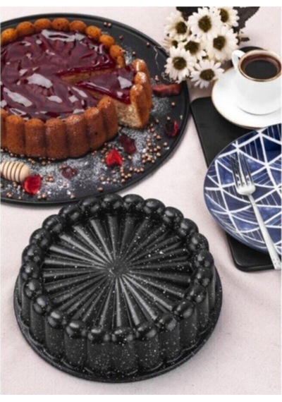 Granit Döküm Tart Kalıbı Siyah 26 Cm