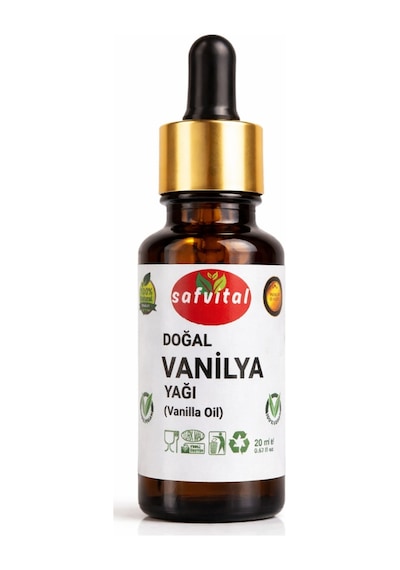 Safvital Vanilya Yağı 20 Ml Aromatik Bakım Yağı Cilt Saç Ve Aromaterapi İçin Kalıcı Hoş Koku