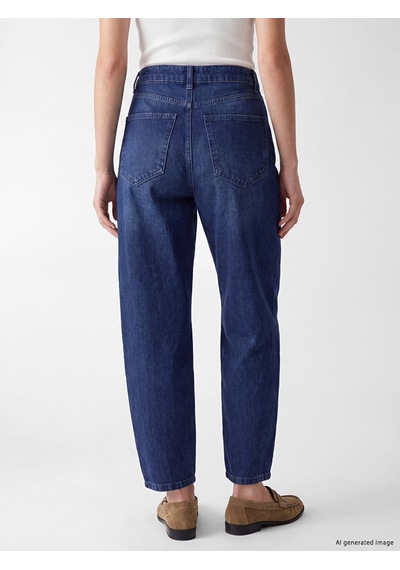 Lcw Modest İndigo Baggy Fit Kadın Jean Pantolon