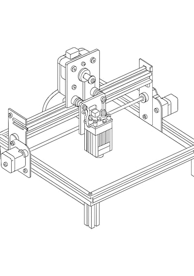 20watt Lazer Cnc Markalama Makinası 15cmx25cm