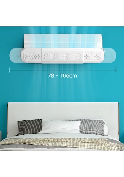 Evrensel Ayarlanabilir Metal Tokalı Klima Aparatı Hava Yönlendirici Aparat Delikli Split Tipi Sperlik White