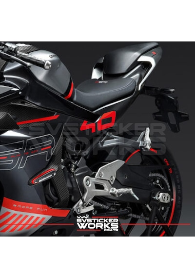 Cfmoto 450sr 40 Sticker Yan Plastik Sticker Etiket Yüksek Kalite Folyo