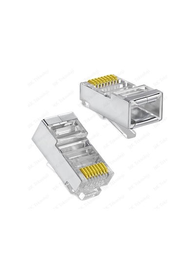 Yeni Nesil Delikli Ez Rj45 Cat6 Metal Jak Konnektör 10 Lu Paket