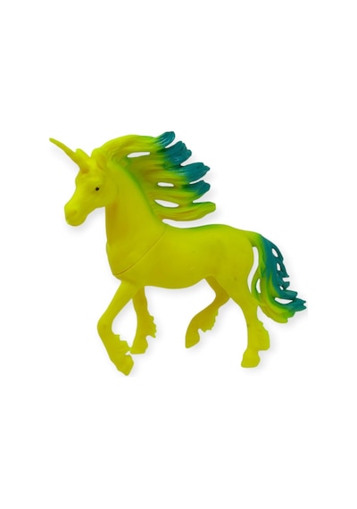 Çiftlik Hayvanları Serisi - Efsanevi Unicorn 12 Cm - Sarı - Yeşil Hayvan Figürü