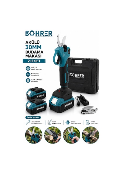 Böhrer Ba011368 Çift Kademeli 36v 5ah Akülü Dal Budama Makası
