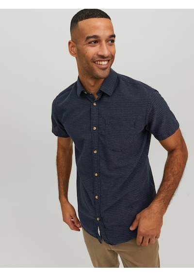 Jack & Jones Jack&jones Kısa Kollu Lacivert Erkek Gömlek 12235362 001