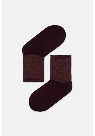 Suwen Glittery Soket Çorap Wss12010358020 Bordo