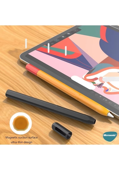 Microsonic Pencil Pro Kılıf Mat Silikon Kırmızı Beyaz