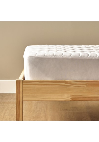Bella Maison Sıvı Geçirmez Microfiber Kapitoneli Fitted Yatak Alezi Beyaz 160 x 200 Beyaz