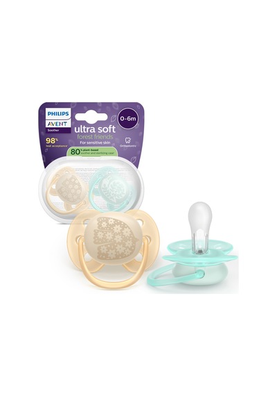 Ultra Soft Emzik, Ortodontik, Esnek Emzik Kalkanı, 0-6 Ay, Unisex, Scf091/41 Salyangoz