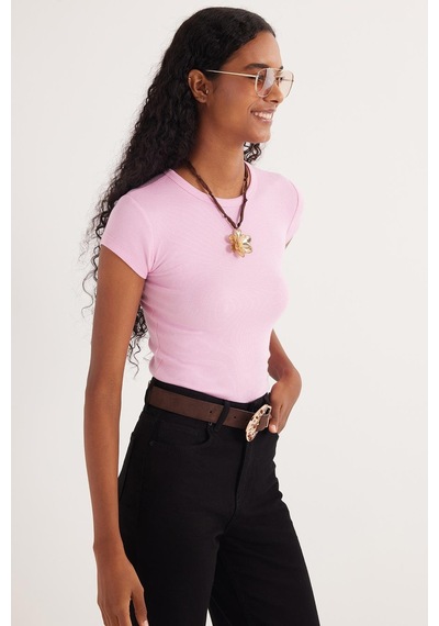 Tudors Kadın Slim Fit Dar Kesim Bisiklet Yaka Modal Kumaş Pembe Bluz-34669 Pembe Tudors Kadın Slim Fit Dar Kesim Bisiklet Yaka Modal Kumaş Pembe Bluz-34669 Pembe
