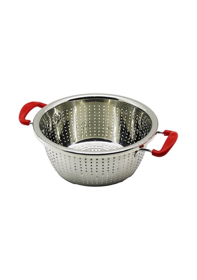 24cm Plastik Kulplu Çelik Sepet Metal Süzgeç Adaçayı