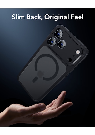 Esr Apple Uyumlu iPhone 17 Pro Max Classic Hybrid Magsafe Kılıf - Kamera Kontrol Buton - Buzlu Siyah Buzlu Siyah