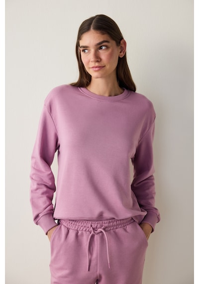 Penti Lila Bisiklet Yaka Oversize Spor Sweatshirt