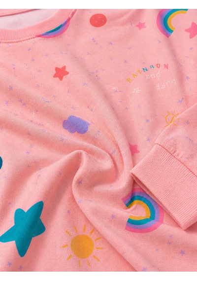 Durukoza %100 Pamuk 4 Mevsim Çocuk Pijama Takımı 8-13 Yaş Yumuşak Dokulu Pembe