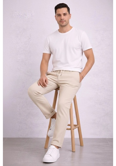 Wear Vexel Erkek Diagonel Mikro Dokulu Duble Paça Cepli Pantolon ,modern Kesim - Krem Çok Renkli Wear Vexel Erkek Diagonel Mikro Dokulu Duble Paça Cepli Pantolon ,modern Kesim - Krem Çok Renkli