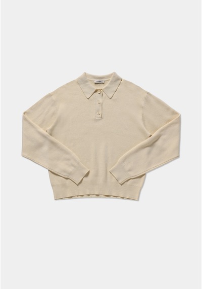 Colin's Colins Regular Fit Polo Yaka Düz Kadın Sari Kazak Cl1084135 Q1.v2 Lyl Light Yellow