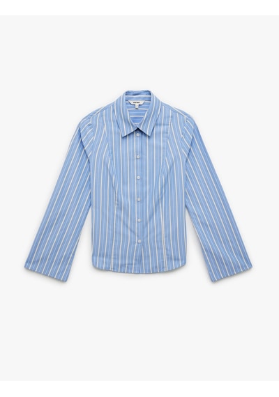 Koton Slim Fit Uzun Kollu Klasik Yaka Çizgili Poplin Gömlek Mavi Çizgili 6sak60064ew Mavi Çizgili Koton Slim Fit Uzun Kollu Klasik Yaka Çizgili Poplin Gömlek Mavi Çizgili 6sak60064ew Mavi Çizgili