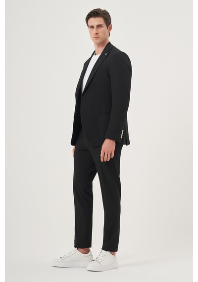 Morven Erkek Siyah Poliviskon Trend Çizgili Slim Fit Mono Yaka Takım Elbise 26ms001003001 Siyah Morven Erkek Siyah Poliviskon Trend Çizgili Slim Fit Mono Yaka Takım Elbise 26ms001003001 Siyah