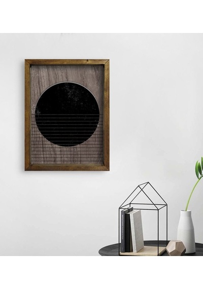 Bk Home Modern Art Tasarımlı Doğal Masif Ahşap Çerçeveli Tablo 45 (551090002)