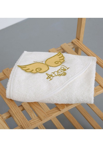 %100 Pamuk Yenidoğan Bebek Kundak Nakışlı Banyo Havlu Pembe Standart