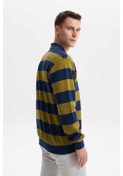 AR-MA Arma Erkek Ribanalı Regular Fit Çizgili %100 Pamuk Ringel Ottoman Kumaş Polo Yaka Düğmeli Sweatshirt K30554952602 İndigo-i1 AR-MA Arma Erkek Ribanalı Regular Fit Çizgili %100 Pamuk Ringel Ottoman Kumaş Polo Yaka Düğmeli Sweatshirt K30554952602 İndigo-i1