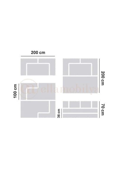 Nova Serisi Kanepe Pratik, Yer Yatağı, Dayanıklı, Bondex Sünger 200x200 Kahverengi