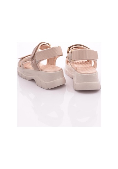 Dgn 4740-22y Kadin Kalin Taban Cirtli Sandalet 4740-2027-R12615 Bej - Pudra