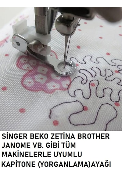 Swart Singer Pfaff Zetina Janome Brother Kapitone Ayak Yorganlama Ayağı