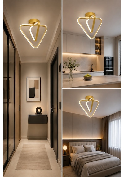AvizeGO Urban Led Plafonyer Avize Beyaz Işık Eskitme