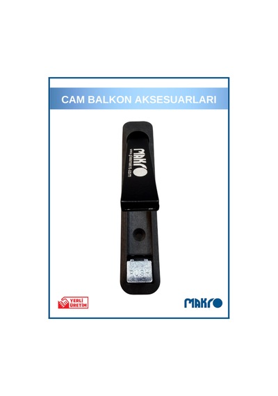 Cam Balkon Açma Kolu Push Kol Siyah