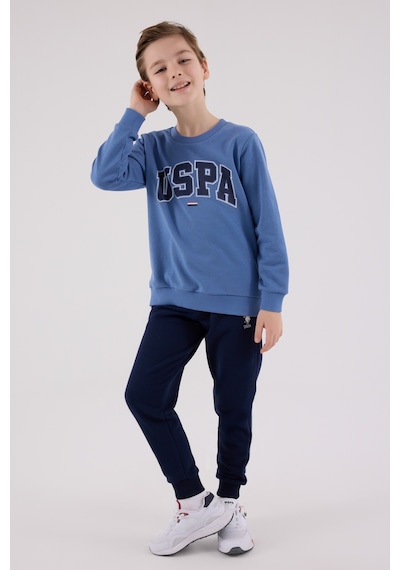 U.S. Polo Assn. Lisanslı Erkek Çocuk Alt Üst 2 Parça Eşofman Takımı Us2227 Mavi