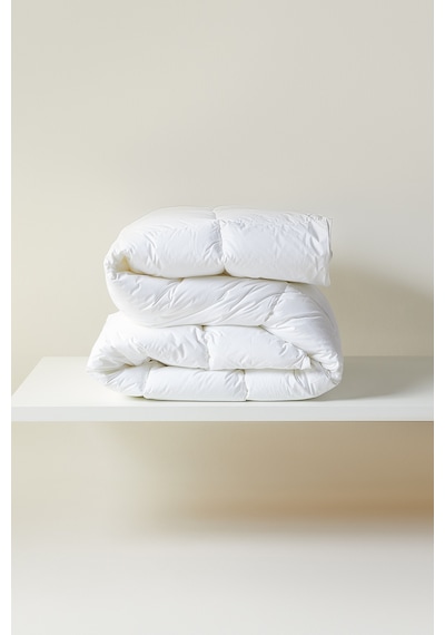 Ocean Home Textile %100 Pamuk Kumaş Kaz Tüyü Konforunda Saten Biyeli Mikrojel Battal Boy Yorgan 235 X 215 Cm Beyaz