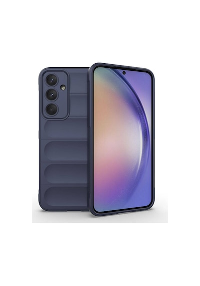 Galaxy Uyumlu A35 Kılıf Kamera Korumalı Esnek Silikon Parmak Şeritli Pazarplus Kırmızı