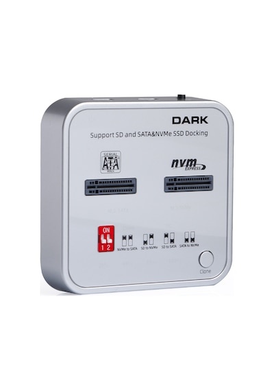 Dark M2 SSD Disk İstasyonu Klon ve SD Kart Destekli