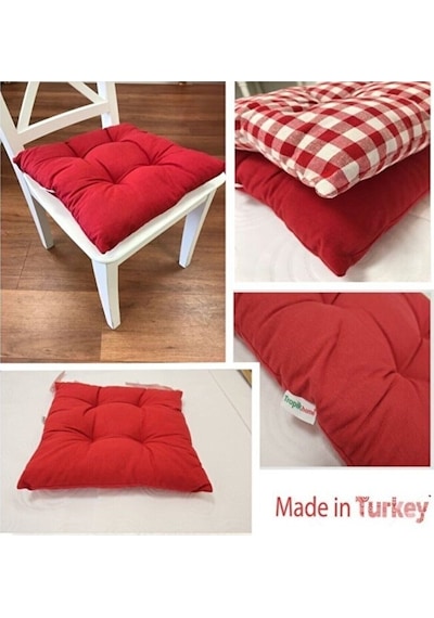 Amerikan Servis Kırmızı 6lı Supla Ve Runner Set Ve 6 Adet Pamuklu Kırmızı