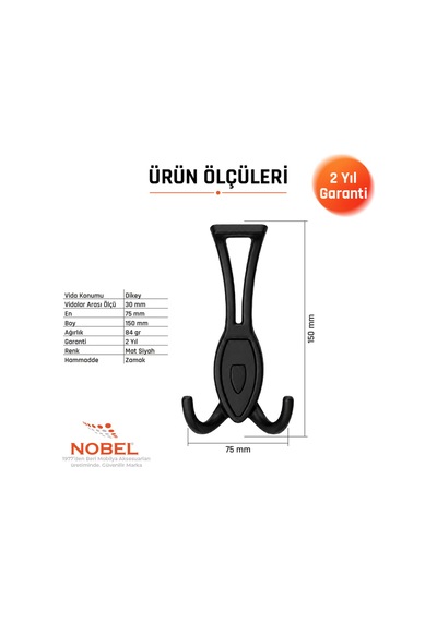 Zepli N Portmanto Askısı, Metal Vestiyer Askısı, Matsiyah, Duvar Ve Dolap Askılığı 5'li Set Vidalı Matsi Yah